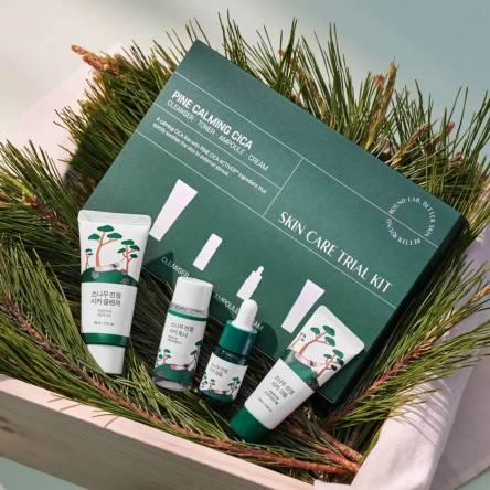 Набор средств с экстрактом сосны Round Lab Pine Calming Cica Trial Kit