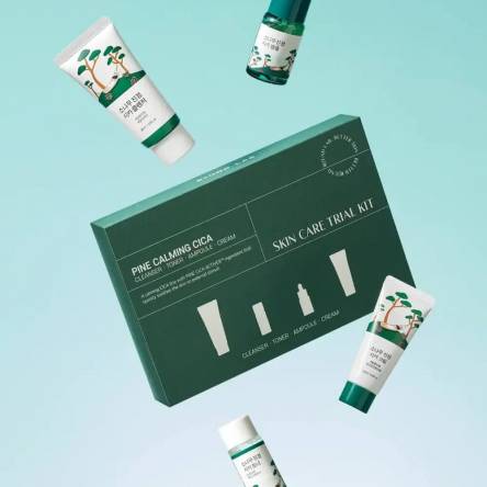 Набор средств с экстрактом сосны Round Lab Pine Calming Cica Trial Kit