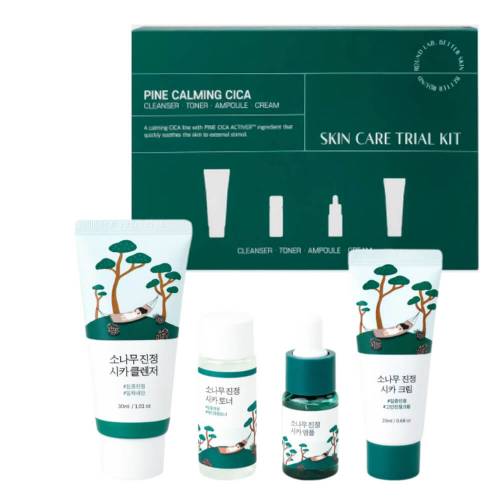 Набор средств с экстрактом сосны Round Lab Pine Calming Cica Trial Kit