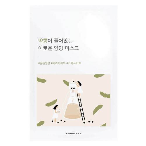 Питательная тканевая маска с чёрной соей Round Lab Soybean Nourishing Sheet Mask - 27 мл