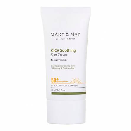 Успокаивающий Солнцезащитный Крем С Центеллой Mary&May CICA Soothing Sun Cream SPF 50+ - 50 Мл