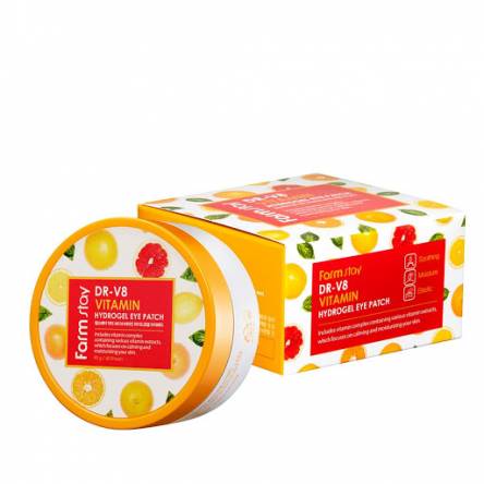Гидрогелевые патчи для глаз c витамином С FarmStay DR-V8 Vitamin Hydrogel Eye Patch - 60 шт
