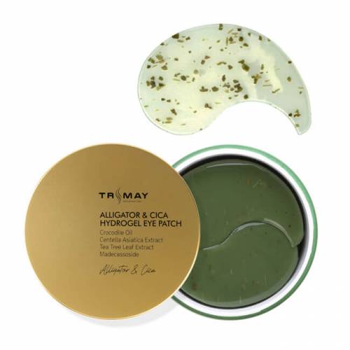 Успокаивающие патчи для глаз с маслом аллигатора Trimay Alligator & Cica Hydrogel Eye Patch - 60 шт