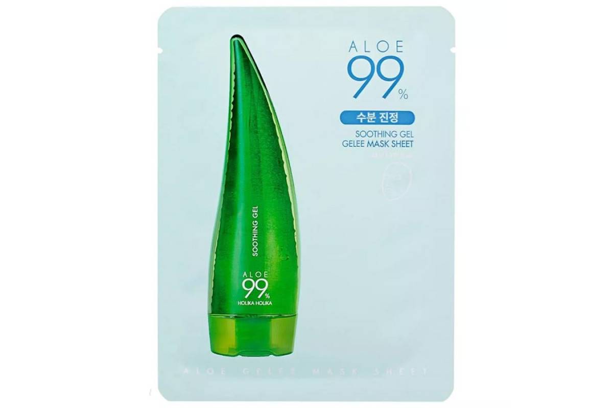 Тканевая маска Holika Holika Aloe 99% Soothing Gel Jelly Mask Sheet - 23 мл Тканевая маска Holika Holika Aloe 99% Soothing Gel Jelly Mask Sheet - 23 мл