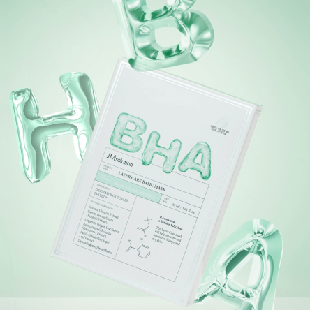 Тканевая маска с BHA-кислотой для проблемной кожи JMsolution Layer Care Basic Mask - 30 мл