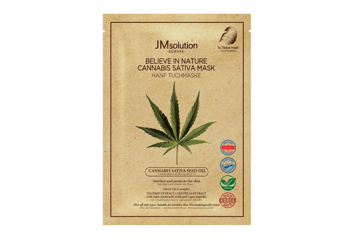 Веганская маска с маслом конопли JMsolution Europe Believe In Nature Cannabis Sativa Seed Oil Mask - 28 гр