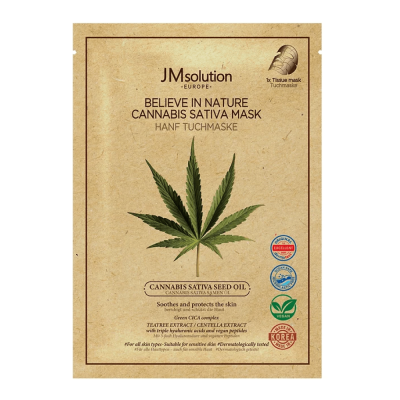 Веганская маска с маслом конопли JMsolution Europe Believe In Nature Cannabis Sativa Seed Oil Mask - 28 гр