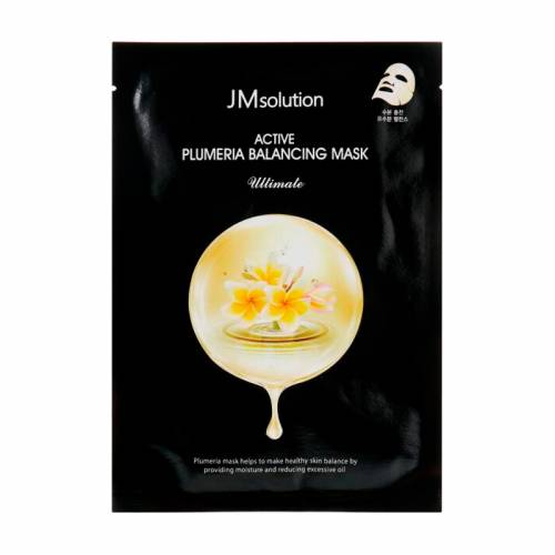 Восстанавливающая тканевая маска с плюмерией JMSolution Active Plumeria Balancing Mask Ultimate - 30 мл