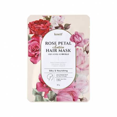 Маска-шапочка для волос с экстрактом розы KOELF Rose Petal Satin Hair Mask - 30 гр
