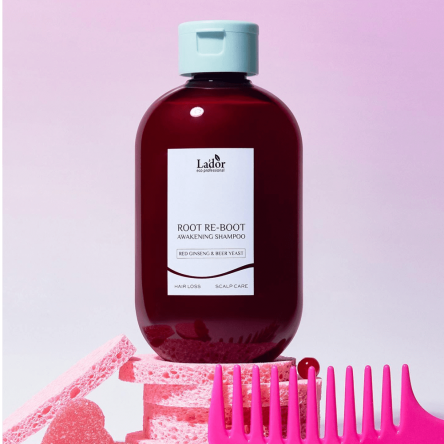 Шампунь с женьшенем для роста волос Lador Root Re-Boot Awakening Shampoo Red Ginseng & Beer Yeast - 300 мл