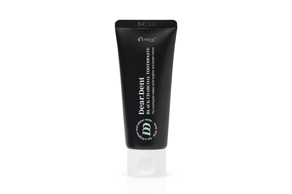 Глубокоочищающая зубная паста с древесным углём Esthetic House Dear.Dent Black Charcoal Toothpaste - 80 гр Глубокоочищающая зубная паста с древесным углём Esthetic House Dear.Dent Black Charcoal Toothpaste - 80 гр