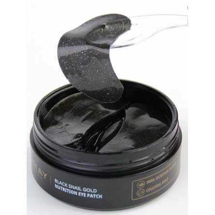 Гидрогелевые патчи для век с муцином улитки TRIMAY Black Snail Gold Nutrition Eye Patch - 90 шт Гидрогелевые патчи для век с муцином улитки TRIMAY Black Snail Gold Nutrition Eye Patch - 90 шт