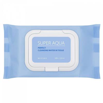Очищающие салфетки MISSHA Super Aqua Perfect Cleansing Water in Tissue - 30 шт