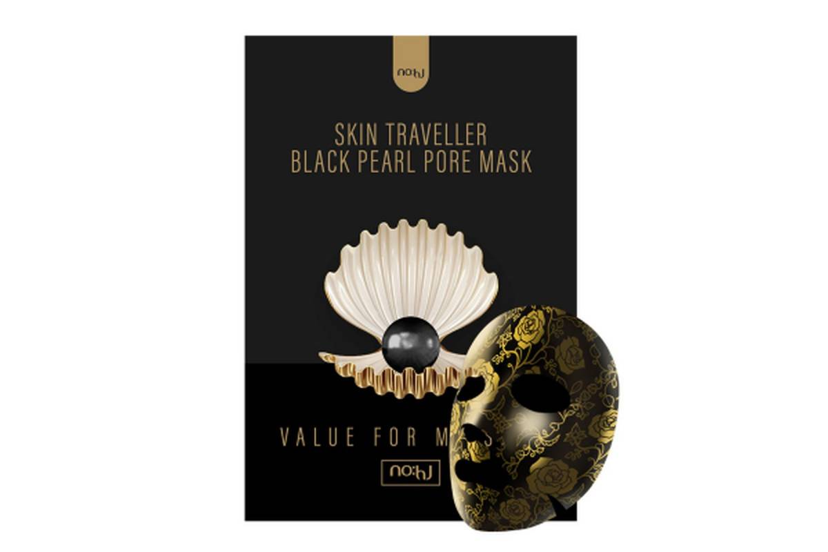 Тканевая маска с  жемчугом NO:HJ Skin Traveller Black Pearl Pore Mask - 28 гр