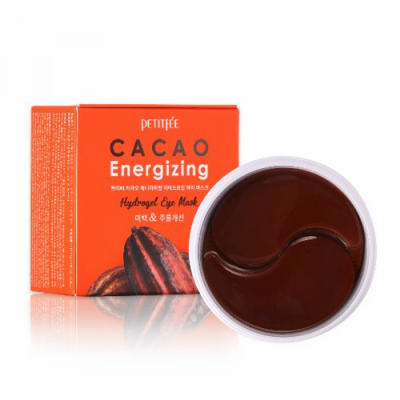 Тонизирующие гидрогелевые патчи с какао Petitfee Cacao Energizing Hydrogel Eye Patch - 60 шт