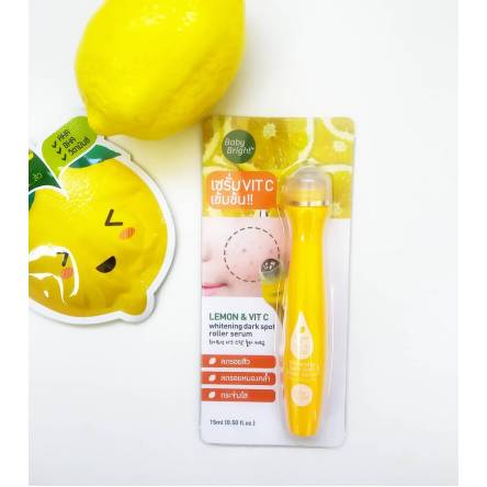 Осветляющая сыворотка-роллер С Baby Bright Whitening Dark Spot Roller Serum Lemon Vit C - 15 мл