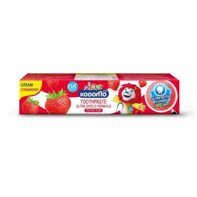 Детская зубная паста с клубникой Kodomo Strawberry Toothpaste For Kids - 40 гр