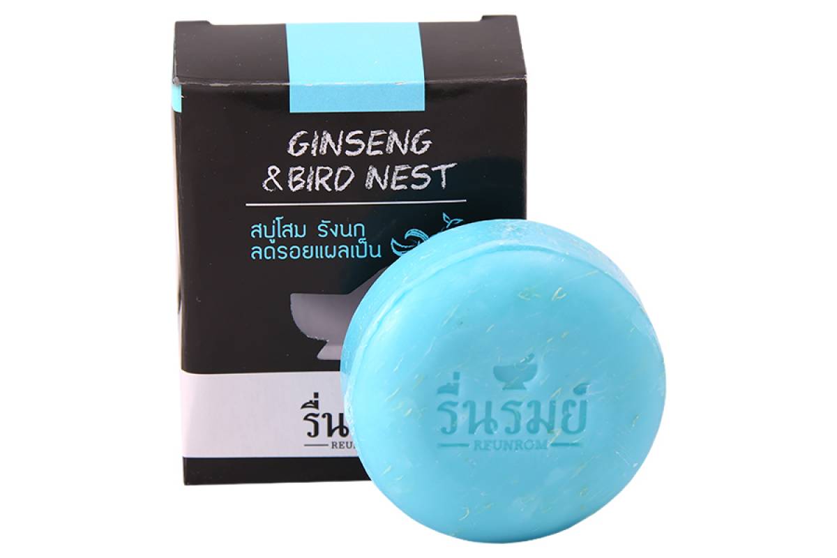 Натуральное мыло-скраб женьшень и ласточкино гнездо ReunRom Ginseng and Bird's Nest Soap