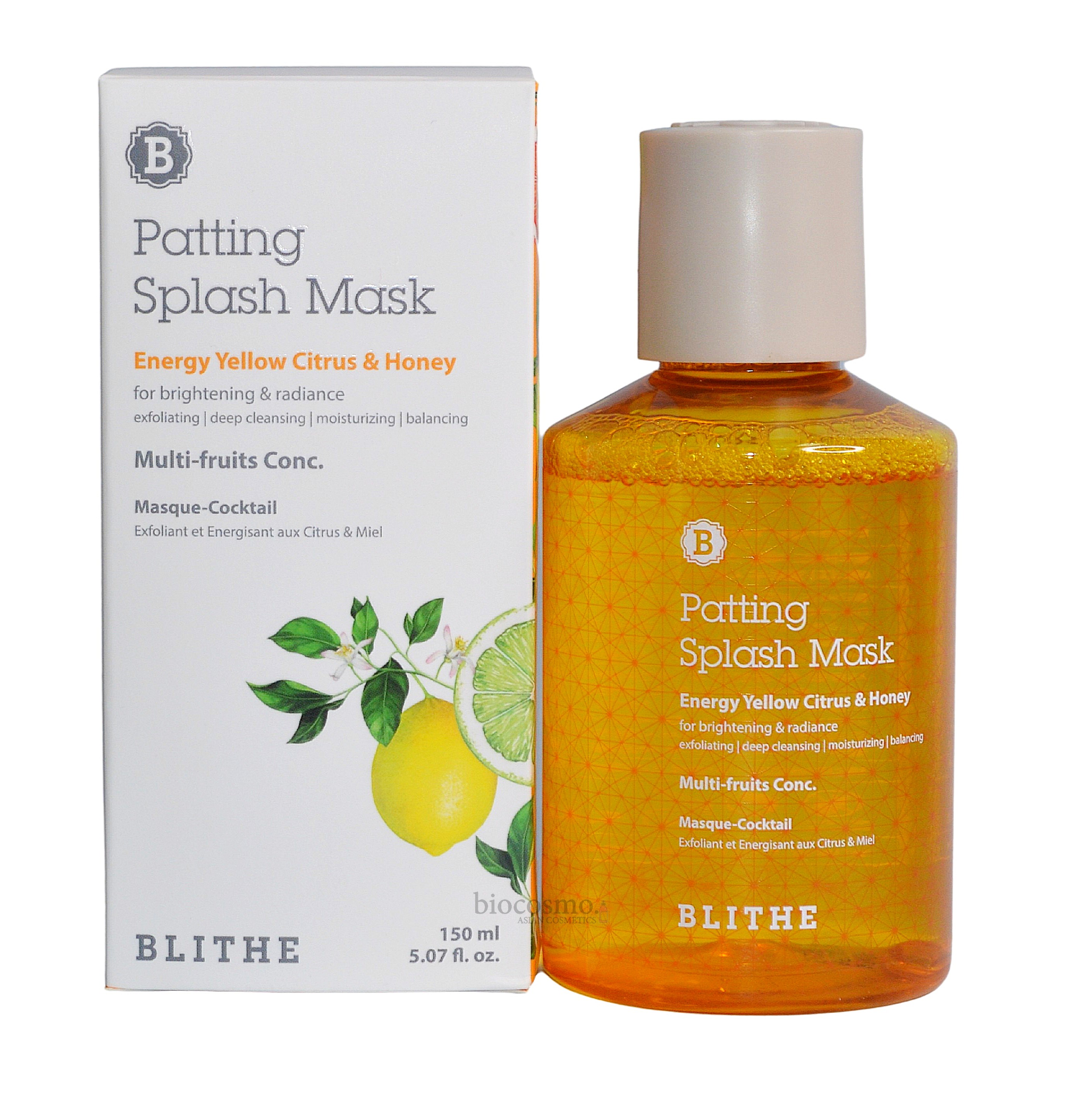 Витаминная сплэш-маска для сияния кожи Blithe Energy Yellow Citrus&Honey Splash Mask - 150 мл