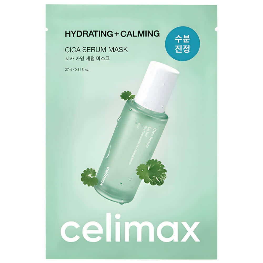 Успокаивающая маска с экстрактом центеллы Celimax Hydrating+Calming Cica Serum Mask - 27 мл