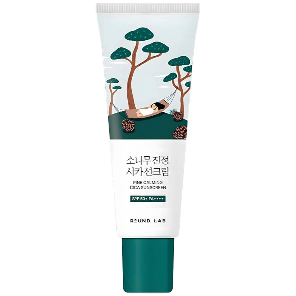 Солнцезащитный крем для проблемной кожи Round Lab Pine Calming Cica Sunscreen SPF50+ PA++++ Солнцезащитный крем для проблемной кожи Round Lab Pine Calming Cica Sunscreen SPF50+ PA++++