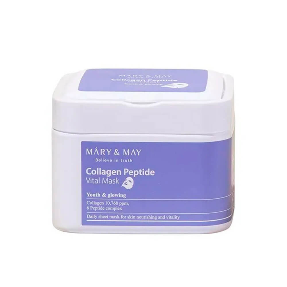 Набор увлажняющих лифтинг-масок c пептидами Mary&May Collagen Peptide Vital Mask - 30 шт