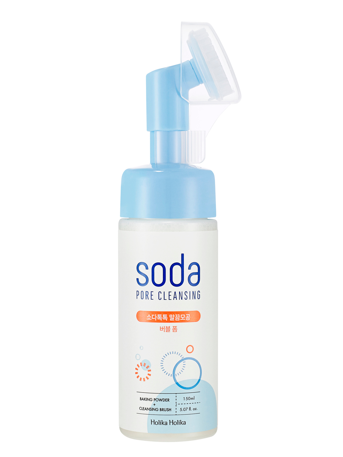 Воздушная пенка с содой и щеточкой HOLIKA HOLIKA Soda Tok Tok Clean Pore Bubble Foam - 150 мл
