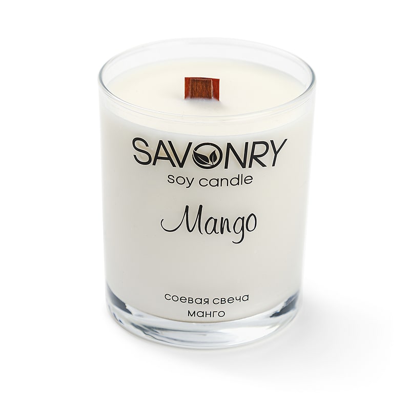 Ароматическая соевая свеча манго Savonry Mango - 200 гр