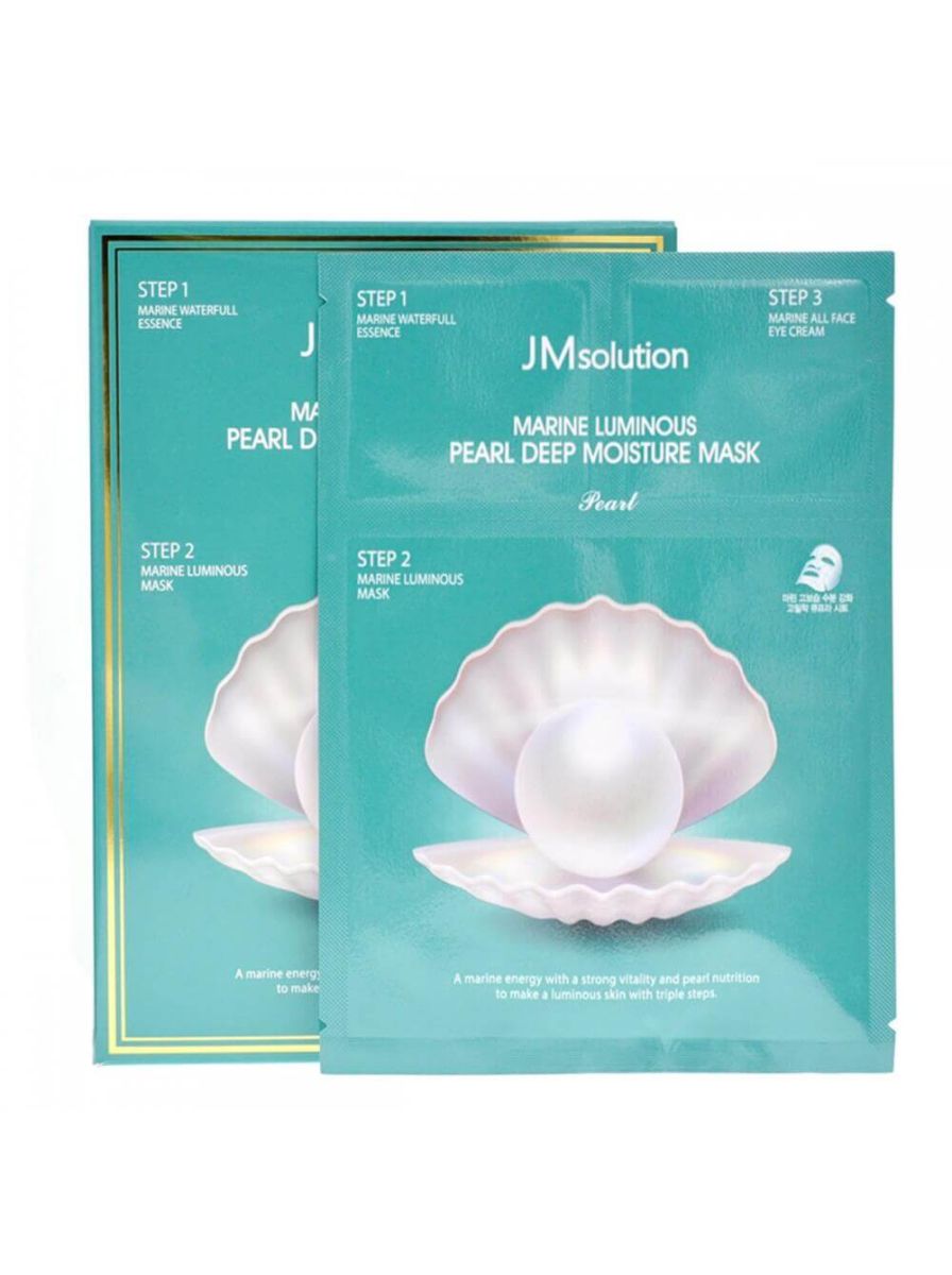 Трёхшаговый увлажняющий набор с жемчугом JMsolution Marine Luminous Pearl Deep Moisture Mask