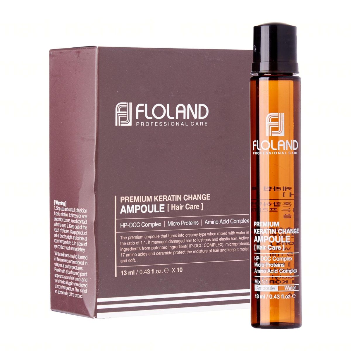 Филлер для восстановления волос с кератином Floland Premium Keratin Change Ampoule - 13 мл