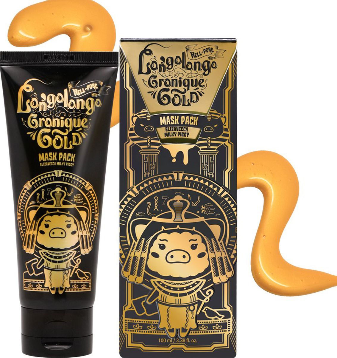 Золотая маска-пленка Elizavecca Milky Piggy Hell-Pore Longo Longo Gronique Gold Mask Pack - 100 мл