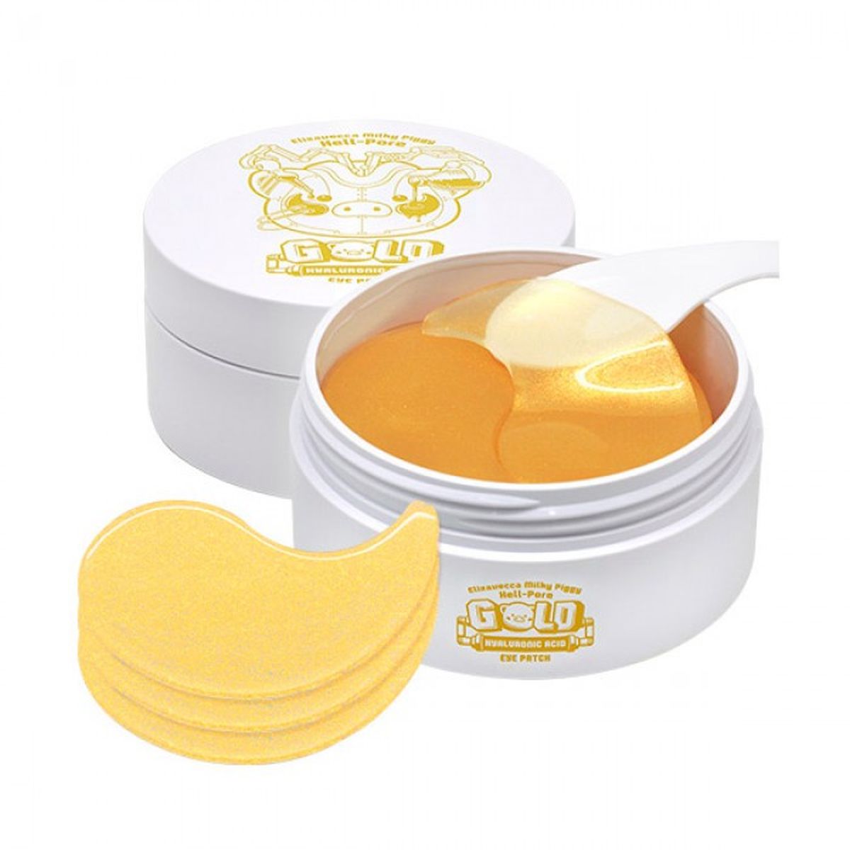 Увлажняющие гидрогелевые патчи ELIZAVECCA Milky Piggy Hell Pore Gold Hyaluronic Acid Eye Patch - 60 шт