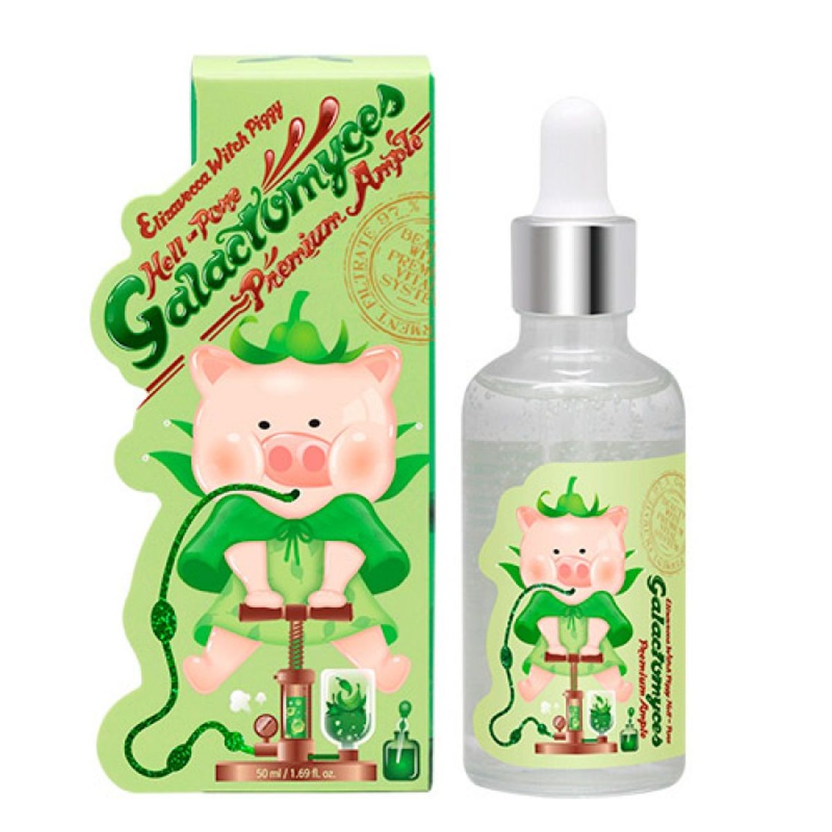 Увлажняющая сыворотка с галактомисис Elizavecca Witch Piggy Hell-Pore Galactomyces Premium Ample 97% - 50 мл